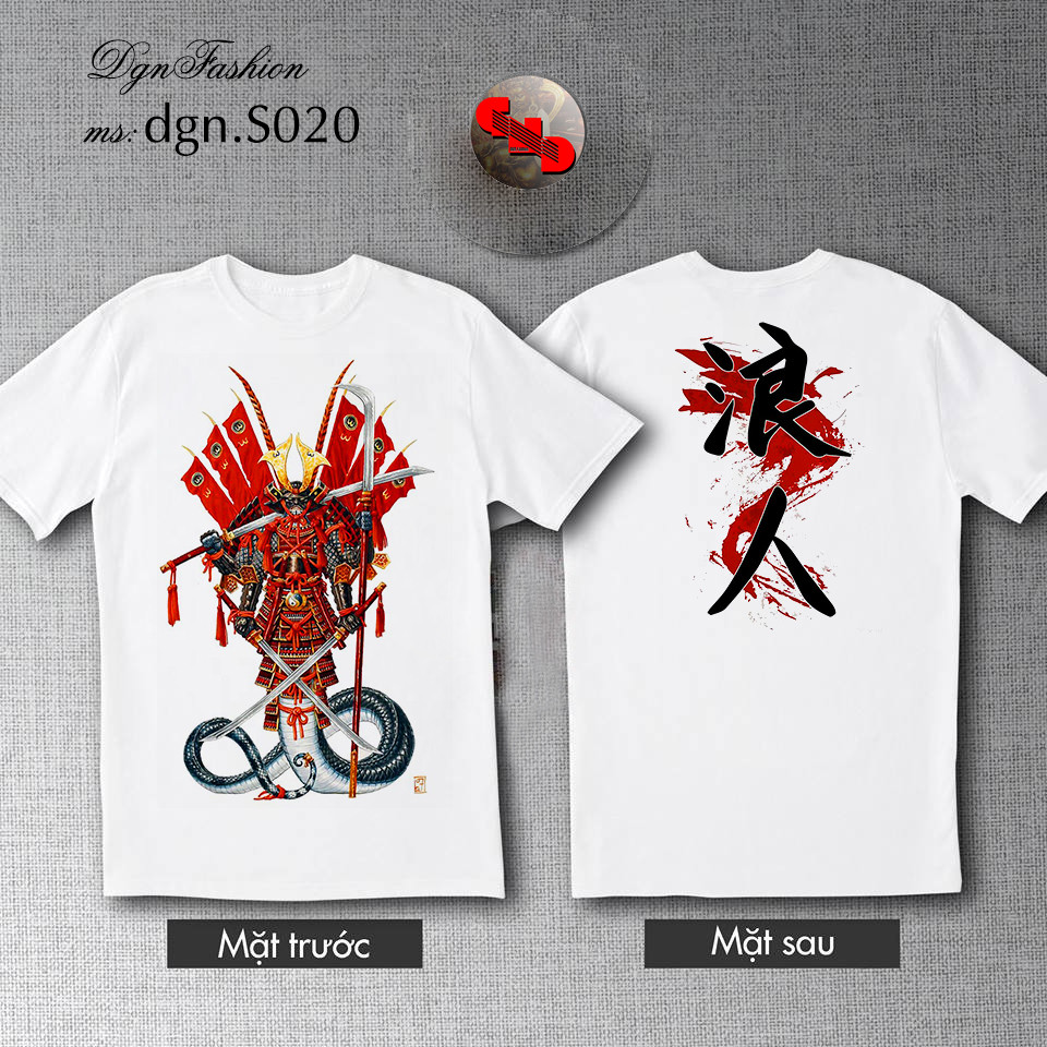 Áo Phông Phong Cách Nhật Bản Samurai Geisha Form Rộng Chất Liệu Cotton 100% #S020