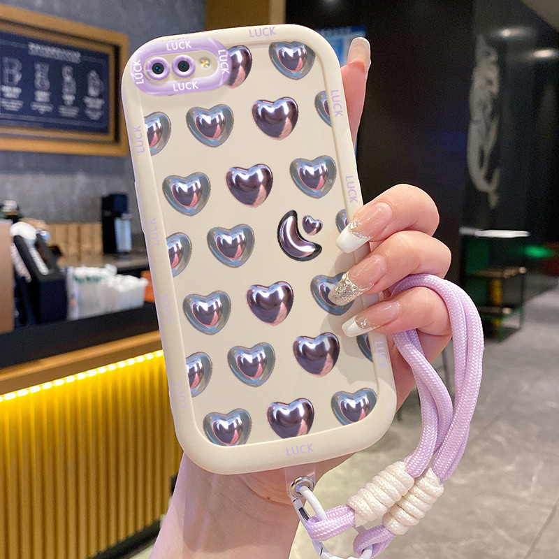Ốp Lưng Realme C2 C2s OPPO A1KCase Tình yêu nhỏ Với Lanyard