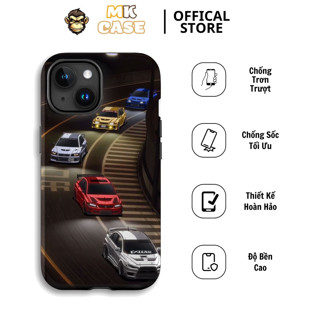 Ốp Lưng Iphone Dàn Xe JDM Đua Đêm Initial D Chất Lừ MK CASE Đủ Dòng Iphone