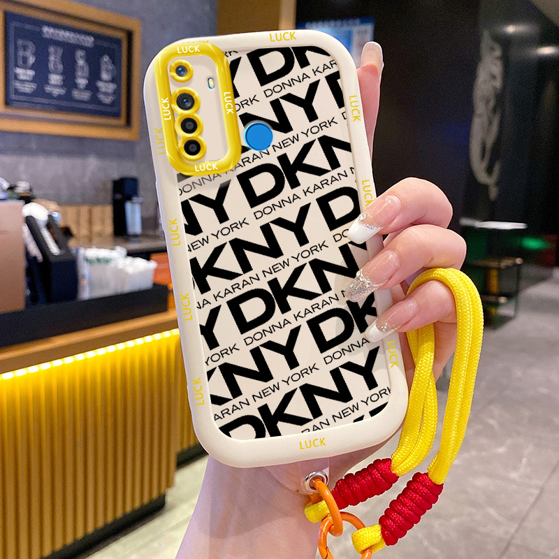 Ốp Lưng Realme 5 5i 5s 6i C3 C3i Narzo 10 Narzo 10A Narzo 20A Case Hình ảnh chữ Với Lanyard