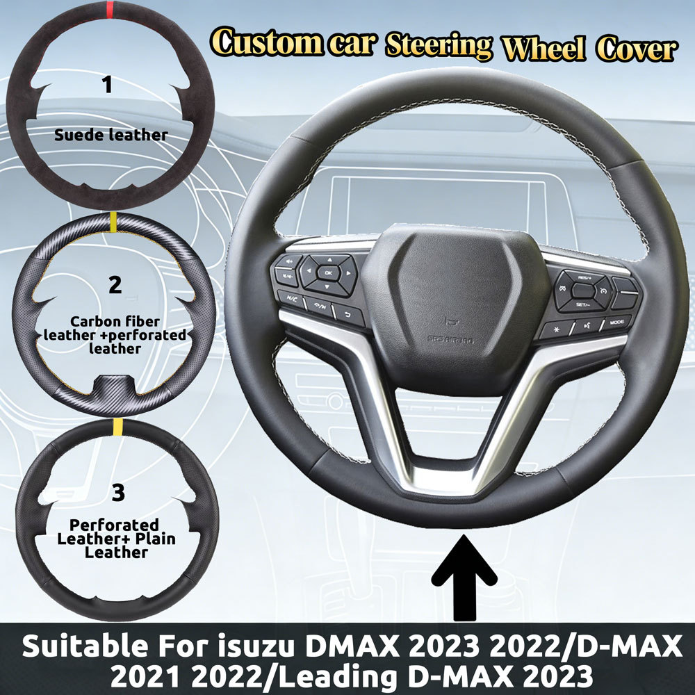 Vỏ bọc vô lăng ô tô may tay tùy chỉnh cho isuzu DMAX 2023 2022 / D-MAX 2021 2022 / Hàng đầu D-MAX 20