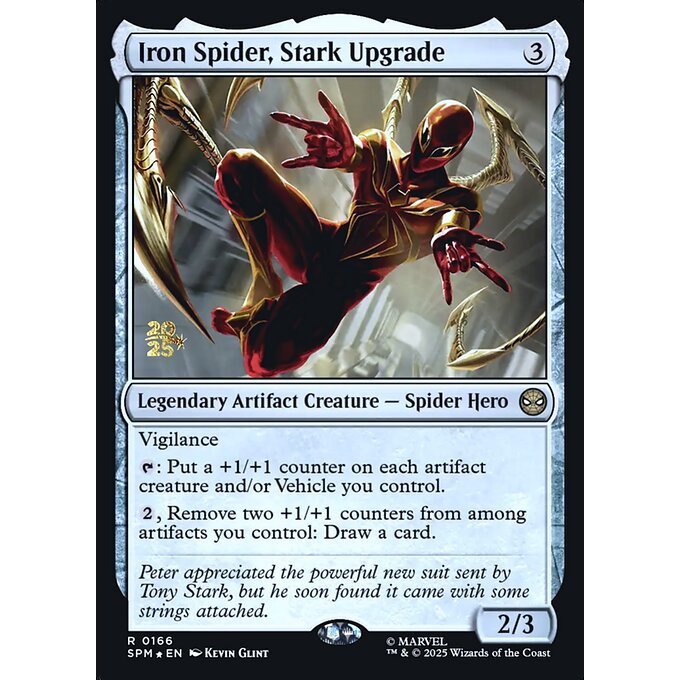 Magic: The Gathering - Marvel's Spider-Man Promos - Iron Spider, Stark Upgrade (166s) Foil