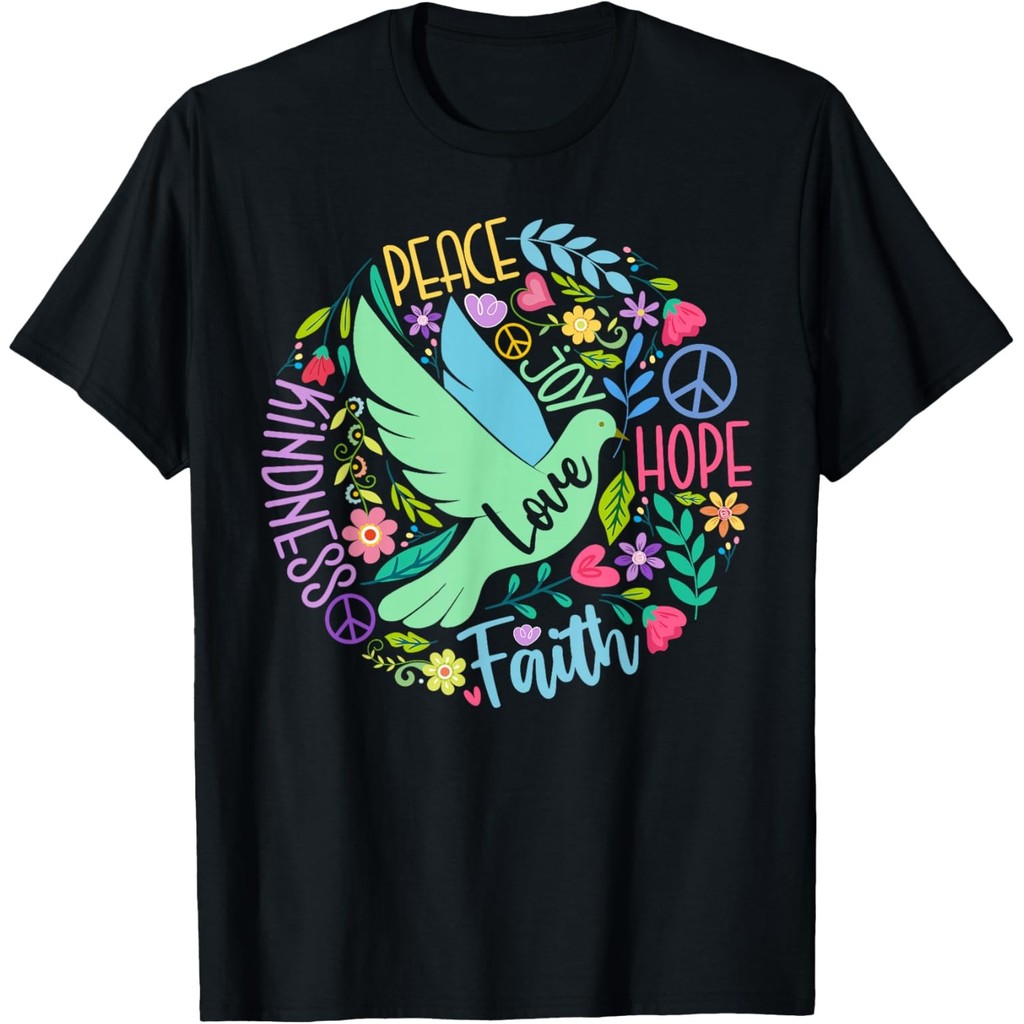 Groovy Hippie Peace Hope Love Peace Bird World Áo thun Unisex