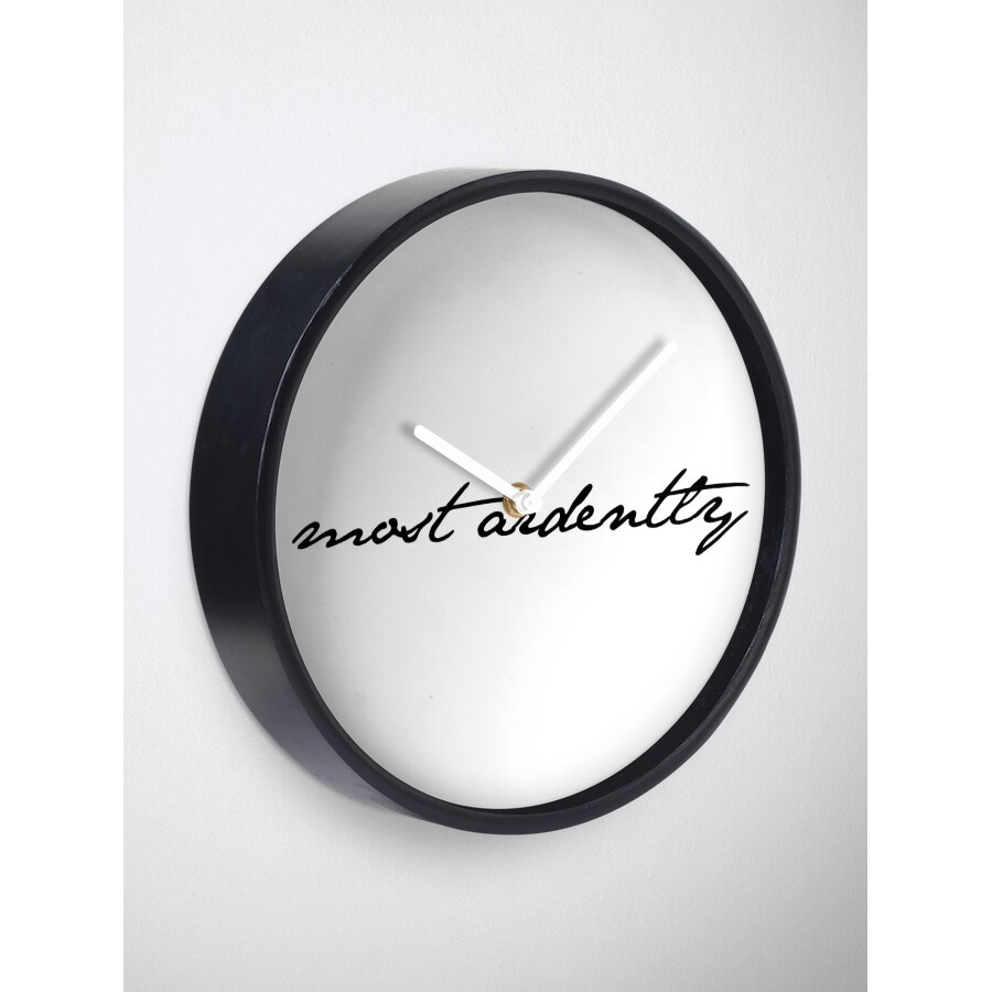 Đồng Hồ Decor - Most Ardently - Mr. Darcy Jane Austen Pride and Prejudice Quote Clock