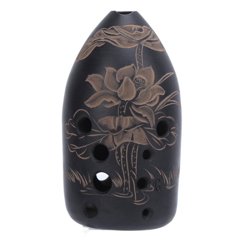 [musbmy] Ocarina 10 lỗ hình quả lê mịn màng Hình dáng hợp lý Clear Timbre OcarinaHibiscus G