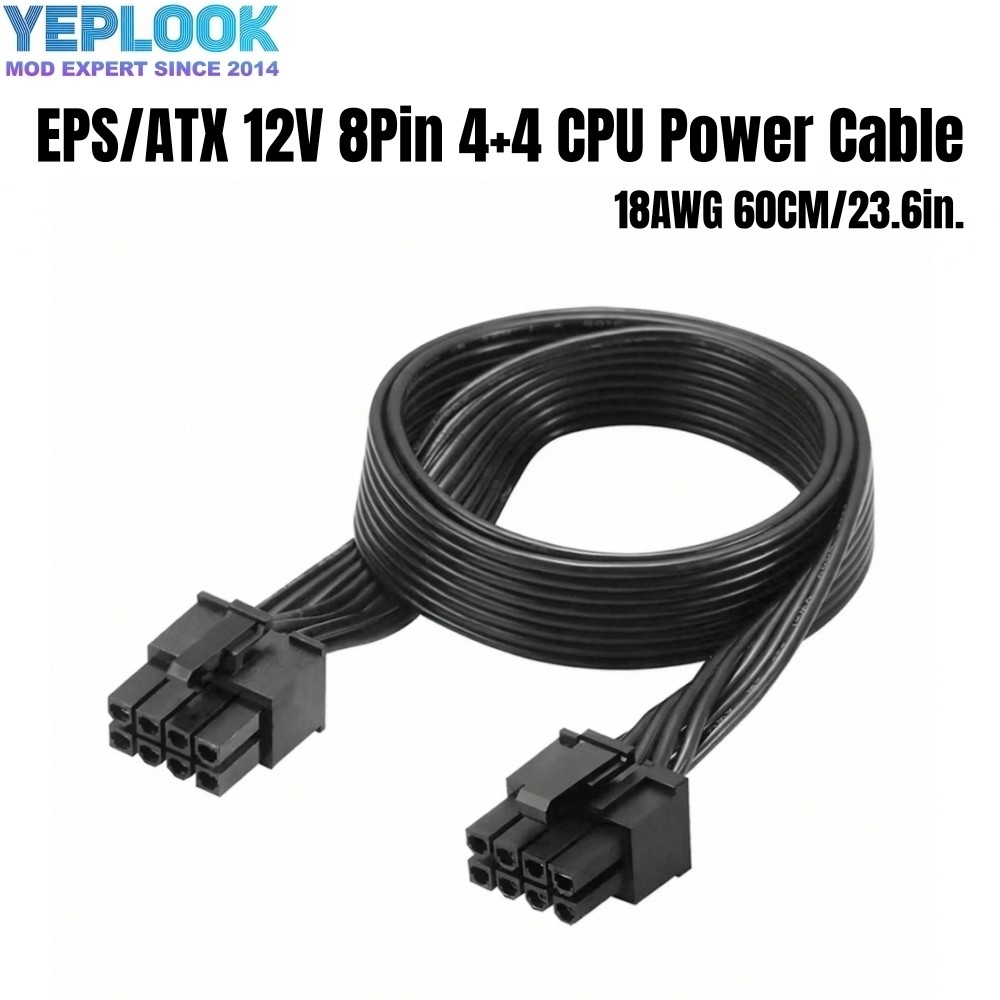Cáp nguồn CPU EPS / ATX12V 8Pin đến 4 + 4Pin cho Corsair HX1500i, HX1200i, HX1000i, HX850i, HX750i, 