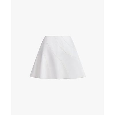 GIGI - Chân váy chữ A mini phối đường cong_G3301S261373-00