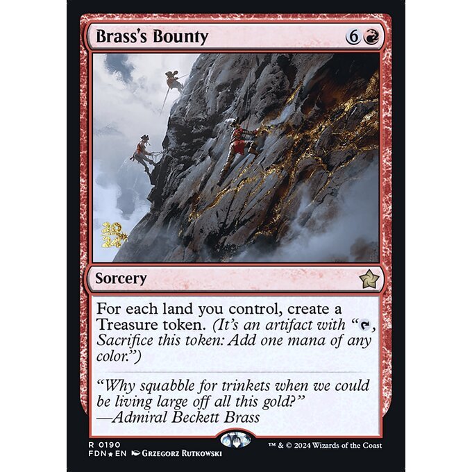 Magic: The Gathering - Foundations Promos - Brass's Bounty (190s) Foil