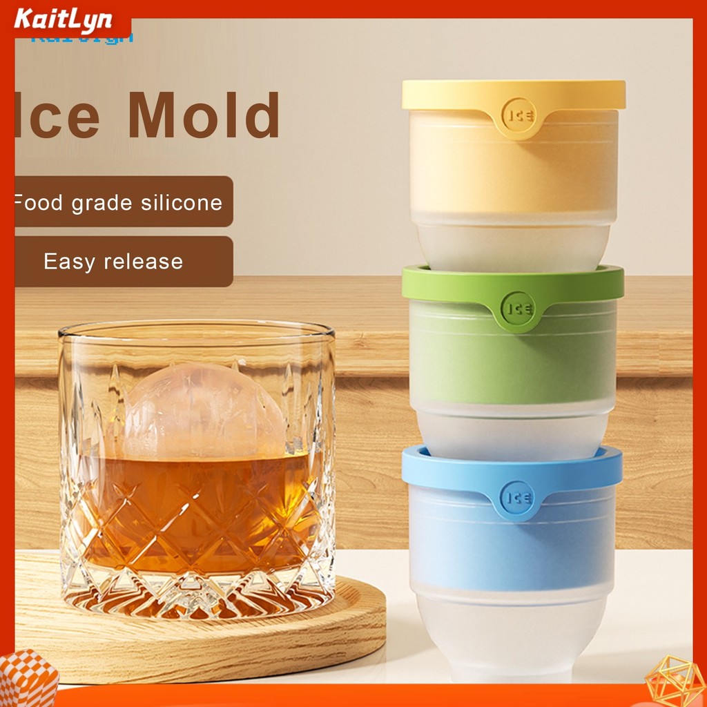 Kaitlyn Vòng Đá Viên Khuôn Silicon Cho Whisky Cocktail Quả Cầu Bourbon Khay Đá Không Chứa BPA Dễ Dàn