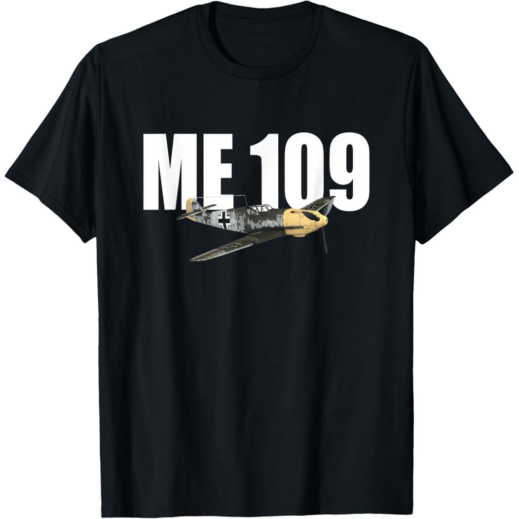 Áo thun nam cotton Messeschmitt BF 109 WW2 Máy bay chiến đấu Máy bay ÁO THUN Áo thun