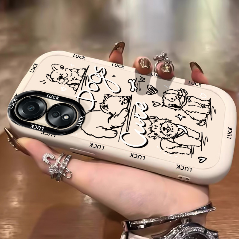 Ốp Lưng OPPO A58 4G A78 4G A58 5G A58X 5G A78 5G A1X 5G A2X 5G Ốp Silicon Case Vỏ mềm Chó Nhỏ