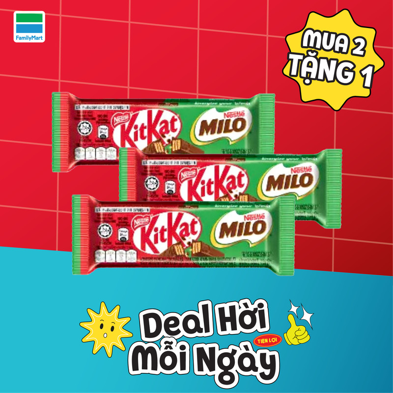 Mua 2 Tặng 1 Kitkat Milo 2F 16G