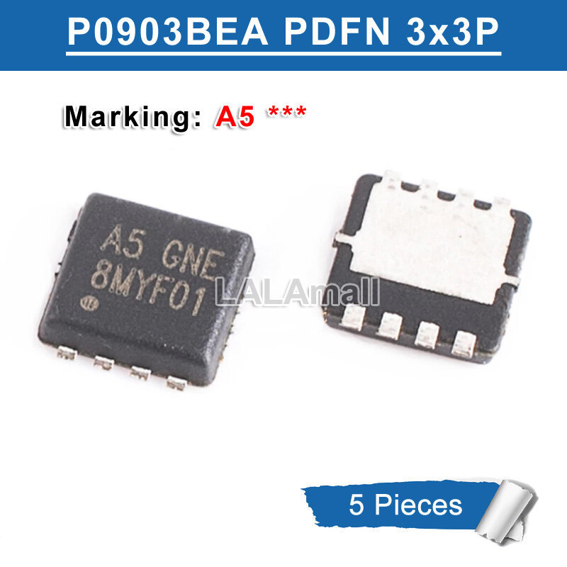 5 chiếc P0903BEA PDFN 3x3P Đánh dấu A5 GNA GNB GNC GND DFN SMD 30V / 48A N-Channel MOSFET IC gốc mới
