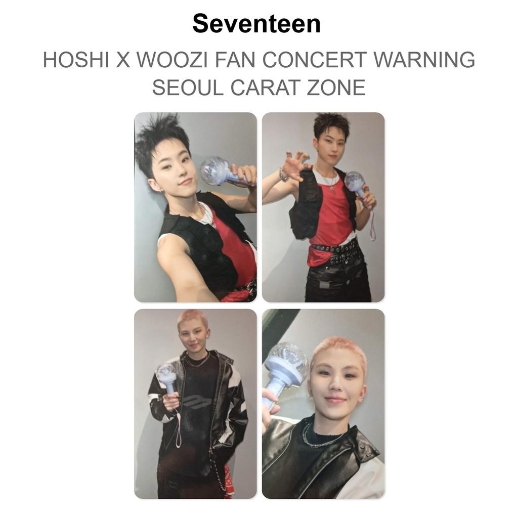 Seventeen HOSHI X WOZI FAN CONCERT CẢNH BÁO - SEOUL CARAT ZONE WOZI HOSHI KPOP Photocard chính thức