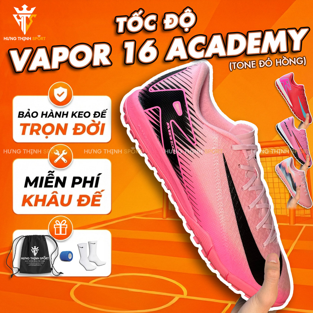 Giày Đá Bóng / Giày Đá Banh VAPOR 16 ACADEMY |TF Sân Cỏ Nhân Tạo| Tặng Khâu Đế +Bảo Hành Keo Đế Trọn