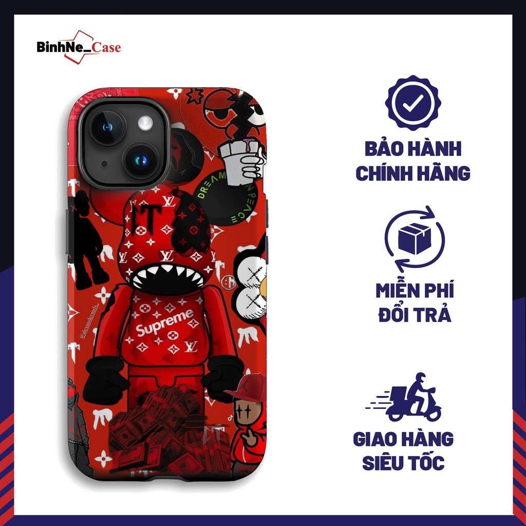 Ốp iPhone BAPE Collage Streetwear Nike Stussy Cực Sang BÍNHNECASE Chính Hãng Cho iPhone 16/17