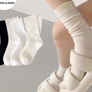 Tất cao cổ chất trơn mềm , 3 màu cổ bo chun siêu co giãn 5-39
