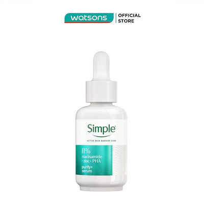 Tinh Chất Simple 11% Niacinamide + Zinc + PHA Purify+ Serum 30ml