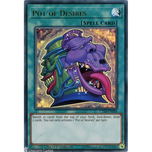Thẻ bài Yugioh - CT14-EN004 - Pot of Desires