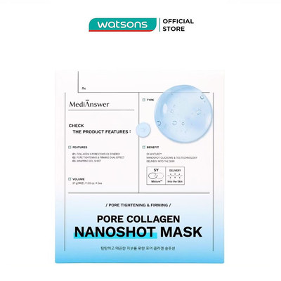 Mặt Nạ Thạch MediAnswer Pore Collagen Nanoshot Mask 37g x 5pcs