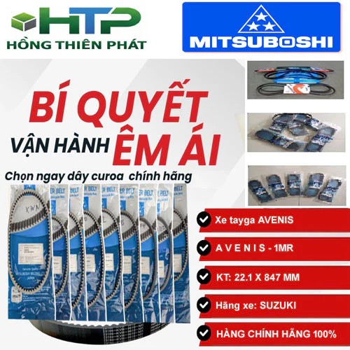 Dây curoa chính hãng SUZUKI AVENIS thương hiệu MITSUBOSHI mã 847