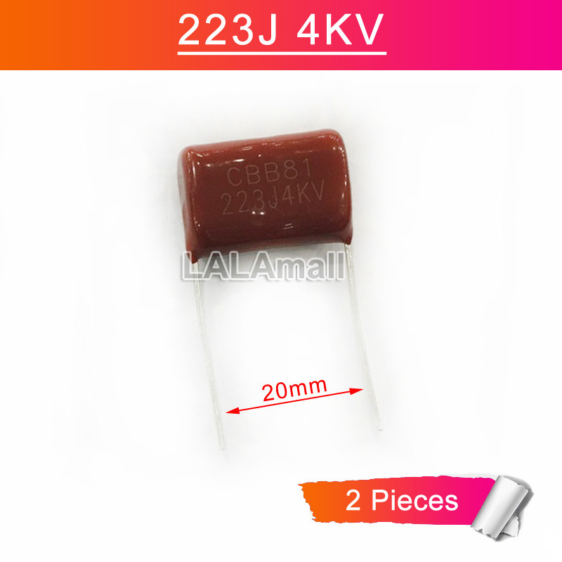 2 Chiếc CBB 223J4KV Tụ Điện 223 223J 4000V 4KV 4KV223J Sân 20mm CBB81 Tụ Điện Phim Kim Loại Mới Ban 