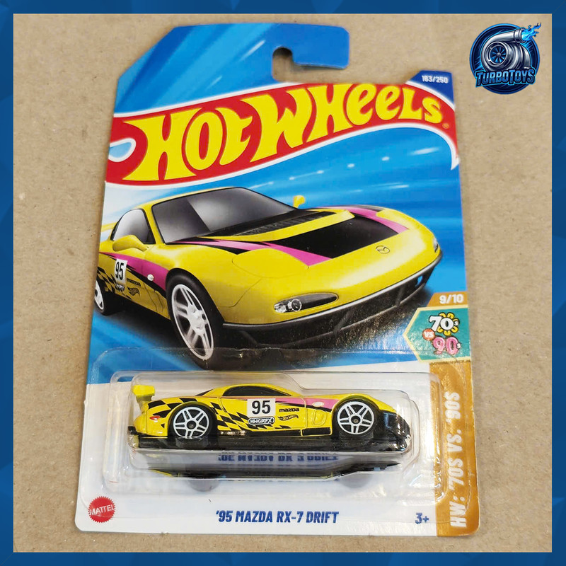 *TurboToys* Mô hình Hotwheels MAZDA RX7 DRIFT - Xe mô hình tỷ lệ 1:64 chính hãng Mattel - 2026'