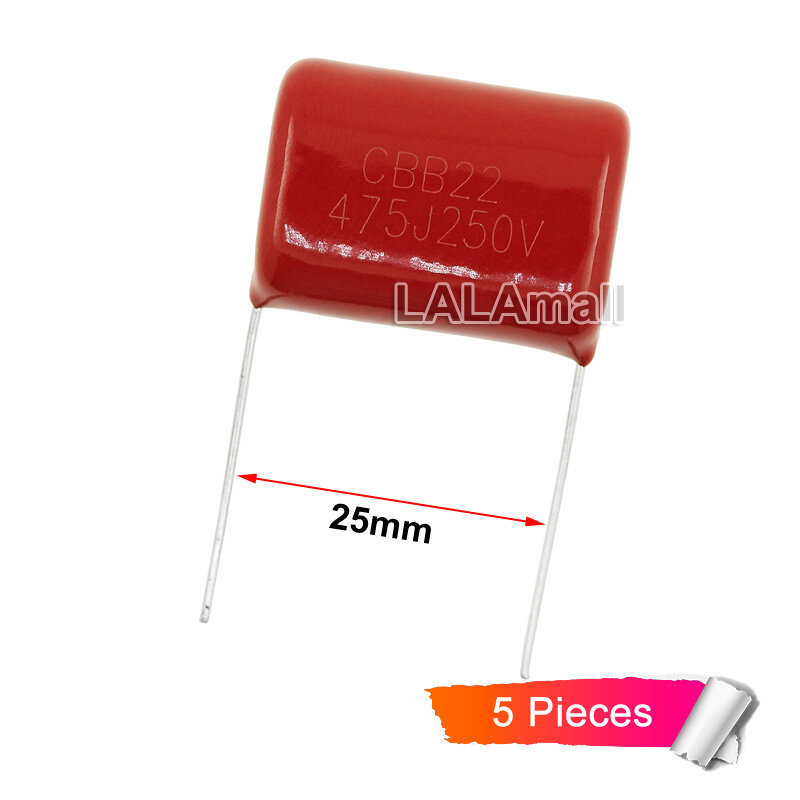5 Chiếc CBB Tụ Điện 475J 250V 475K 4.7uF CBB22 475J250V 475K250V Tụ Điện Phim Kim Loại 250V475K 250V