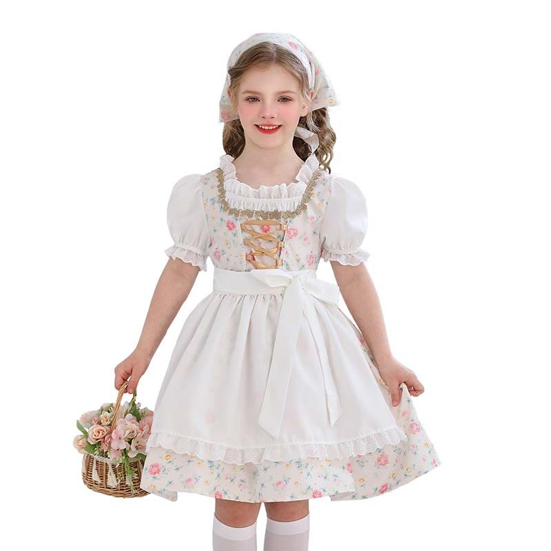 Bavarian Oktoberfest Trang Phục Trang Phục Bé Gái Đức Dirndl Bia Trang Phục Đầm