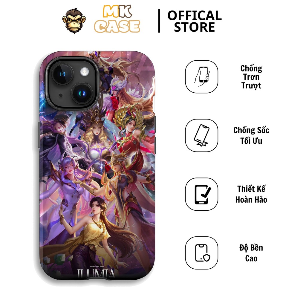 Ốp Lưng Iphone Ilumia Liên Quân Mobile Đồ Họa Cực Nét Sang Trọng MK CASE Iphone 11 12 13 14 15 16 Pr