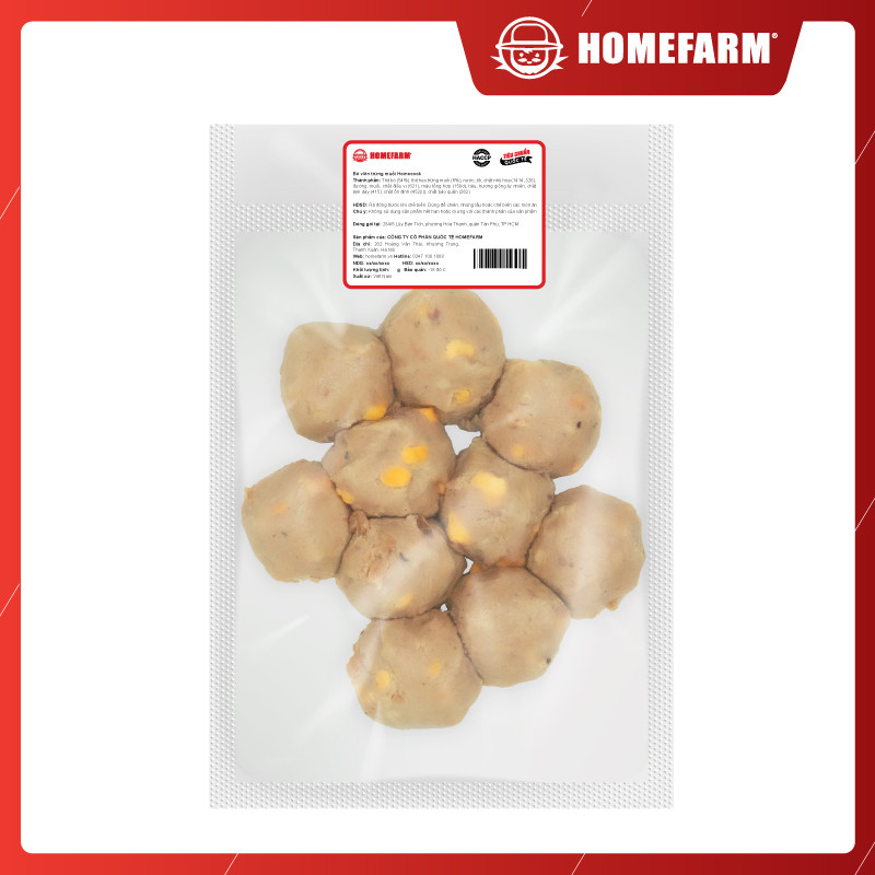Bò viên trứng muối Homecook - Homefarm