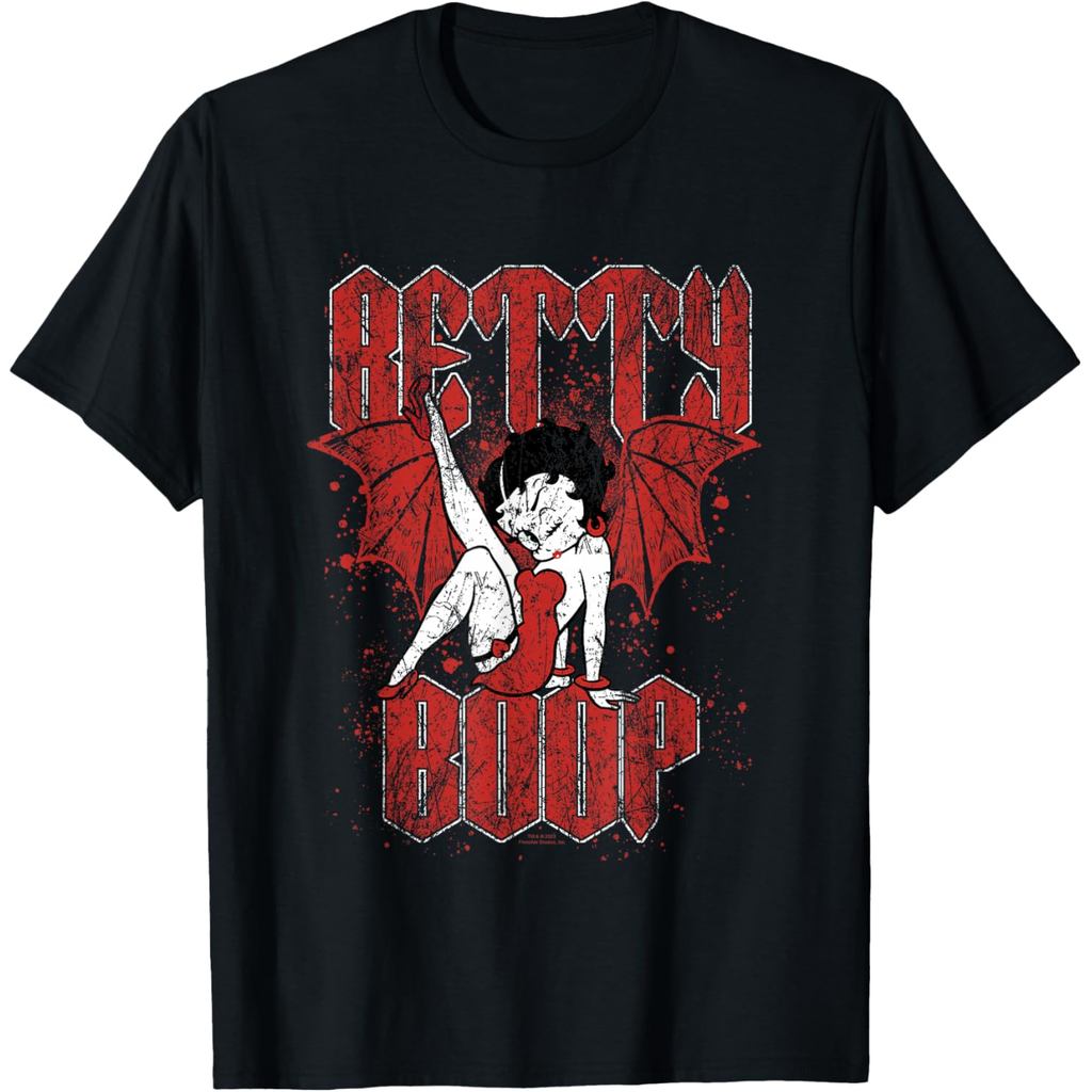 Áo thun cotton nam Betty Boop Betty với áo thun cánh