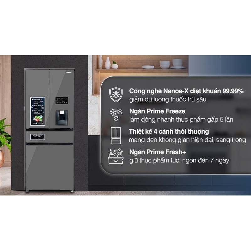 Tủ lạnh Panasonic Inverter 540 lít NR-YW590YMMV - Việt Nam 9 Đoàn Giỏi-H©️Ⓜ️