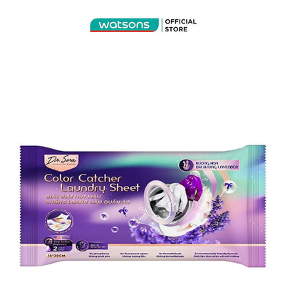 Giấy Giặt Hút Màu & Chống Loang Màu Dr.Sera Color Catcher Laundry Sheet Hương Oải Hương 2 Miếng