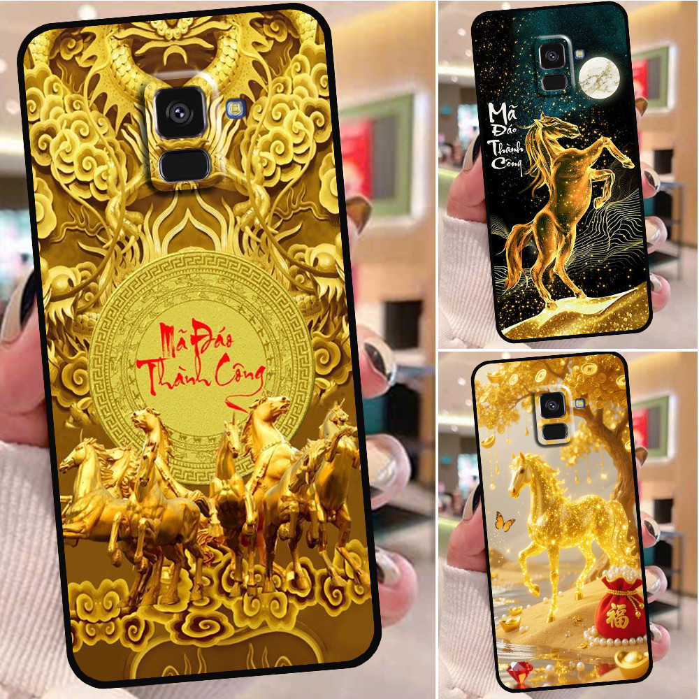 Ốp lưng Samsung A5 2018 / A8 2018 / A8 Plus / A8+ in hình mã đáo may mắn
