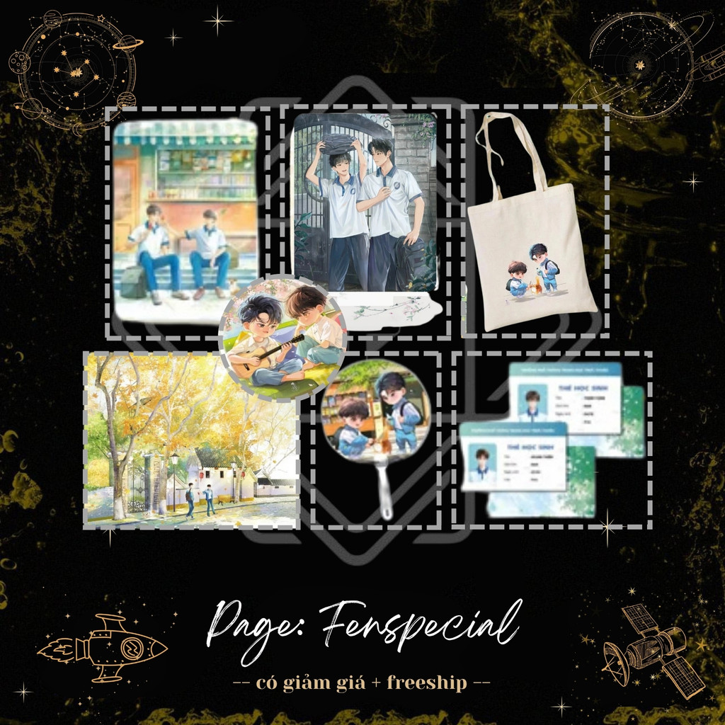 [Only Phụ Kiện Đặc Biệt] Postcard, Tote, Quạt, Standee, Thẻ HS, HH, Lót - Ai Đó - Tập 1, 2 + Quà 500