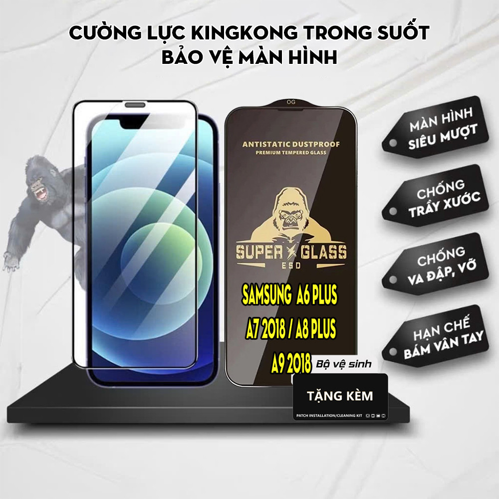 Cường lực King.kong.Samsung A6 A7 A8 A9 2018 Plus chống nước ,bụi ,bể vỡ