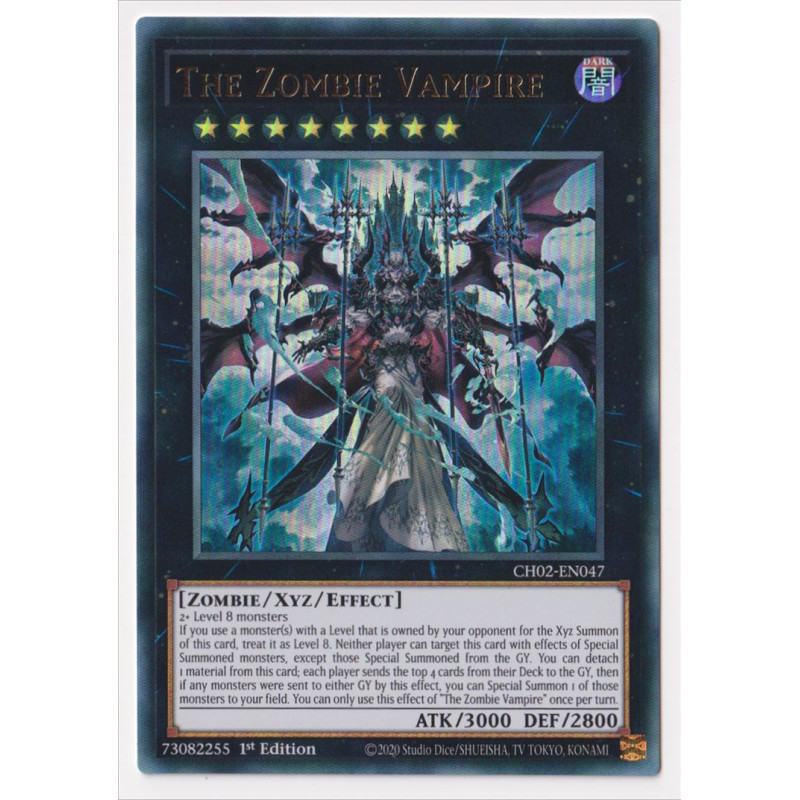 [Yugioh Funny Shop] 1 lá thẻ bài The Zombie Vampire (Ultra Rare) : CH02-EN047