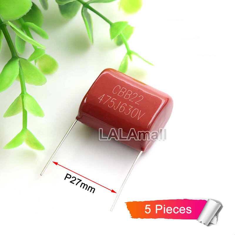 5 Chiếc CBB Tụ Điện 475J 630V 475K 4.7uF CBB22 475J630V 475K630V Tụ Điện Phim Polypropylen Kim Loại 