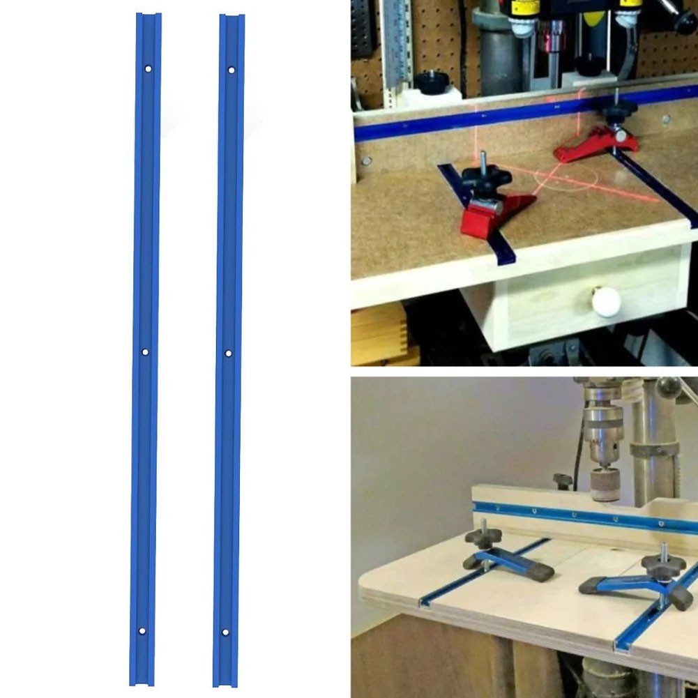 [HOT-METO] 2 chiếc 500mm T-Track T-Slot Miter Track Hợp kim nhôm cho bàn định tuyến