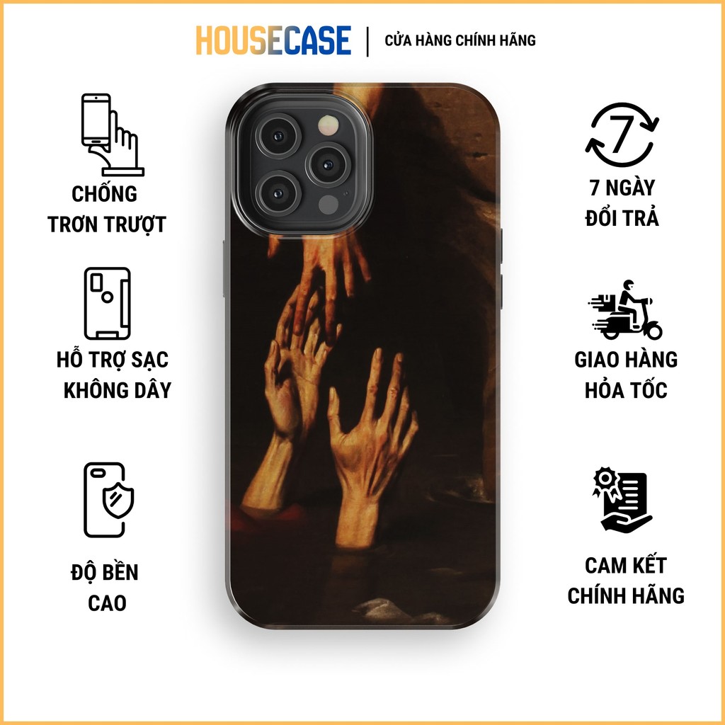 Ốp Lưng iPhone Tranh Phục Hưng Táng Xác Chúa Của Caravaggio Đẹp Cổ Điển cho iPhone 14 15 Pro