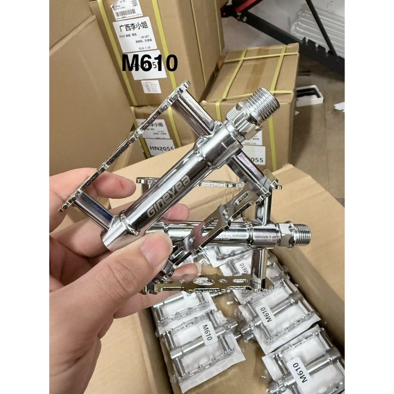 Pedal Inox  xe đạp bi côn Gineyea M610 chính hãng