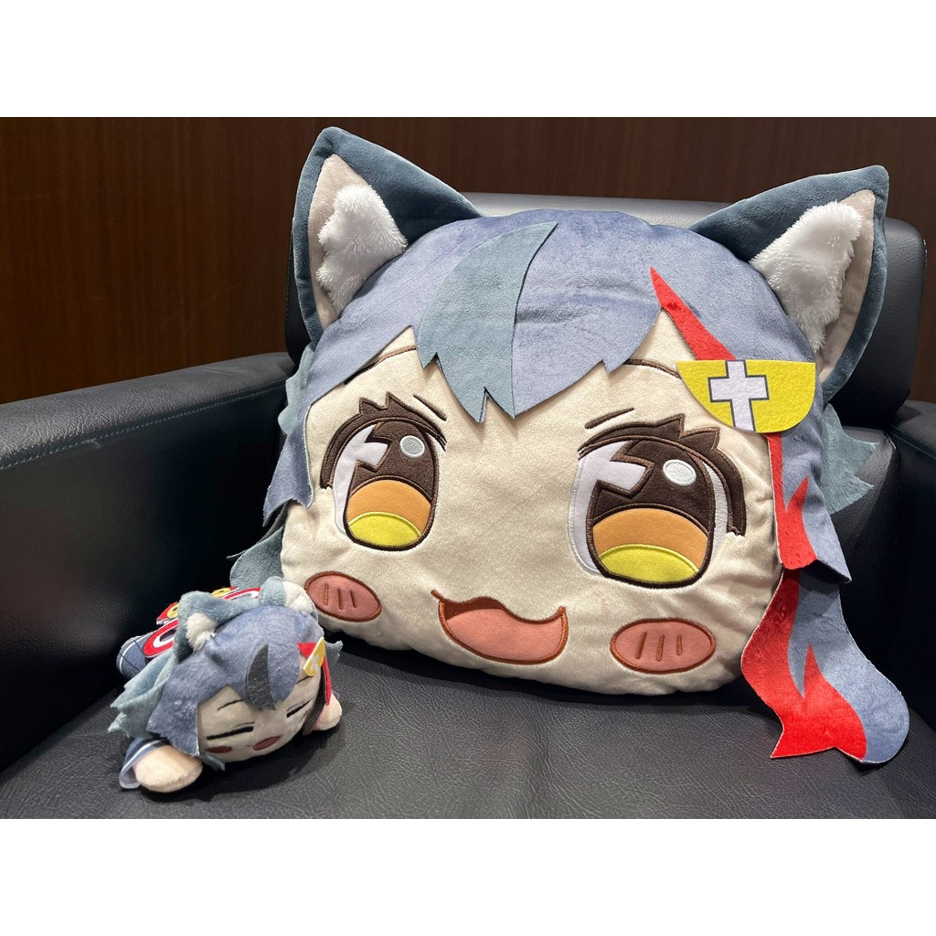 [CÓ SĂN] Goods bông / gối bông Ookami Mio - Face Cushion - Hololive x Molly Fantasy Chính Hãng
