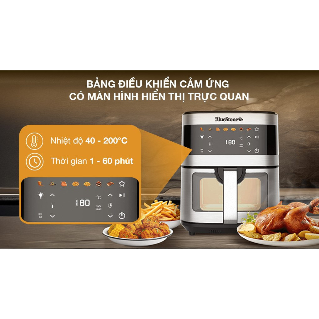 NỒI CHIÊN KHÔNG DẦU BLUESTONE AFB-5886 – Chính Hãng Nấu Ăn Nhanh Gọn An Toàn