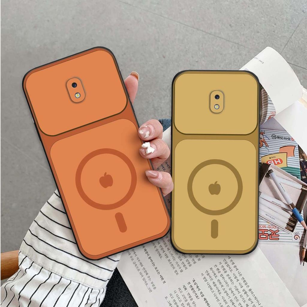 Ốp lưng Samsung J3 Pro / J3 2015 / 2016 / 2017 nắp lưng vòng sạc quả táo, in hình sang trọng