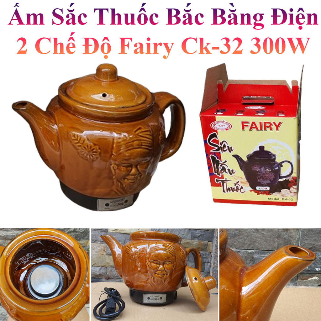 Ấm Sắc Thuốc Bắc, Siêu Nấu Thuốc Bằng Điện 2 Chế Độ Fairy Ck-32 300W Dung Tích 2.5L