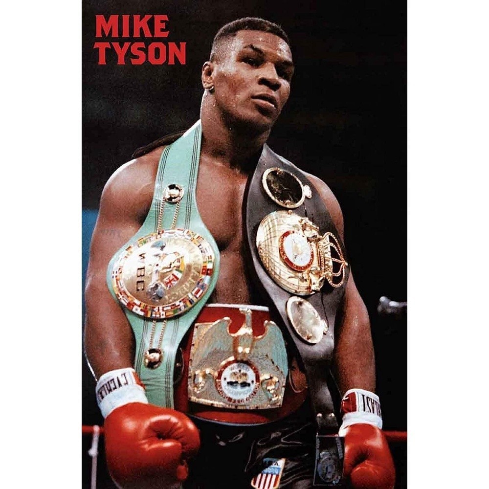 Tranh Canvas Poster Mike Tyson Heavy Champ Boxing Nghệ thuật treo tường để trang trí văn phòng tại n