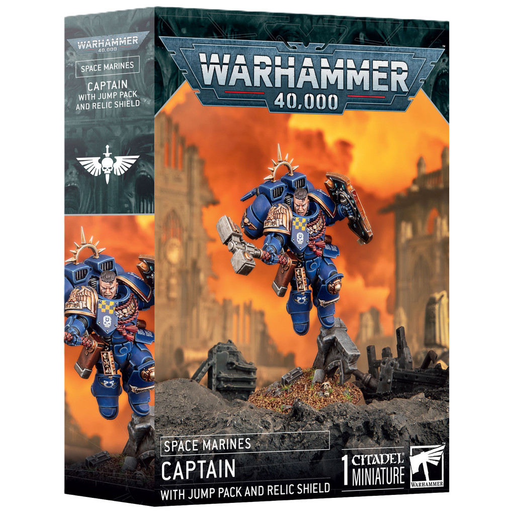 SPACE MARINES: CAPTAIN WITH JUMP PACK & RELIC SHIELD - Mô hình Warhammer