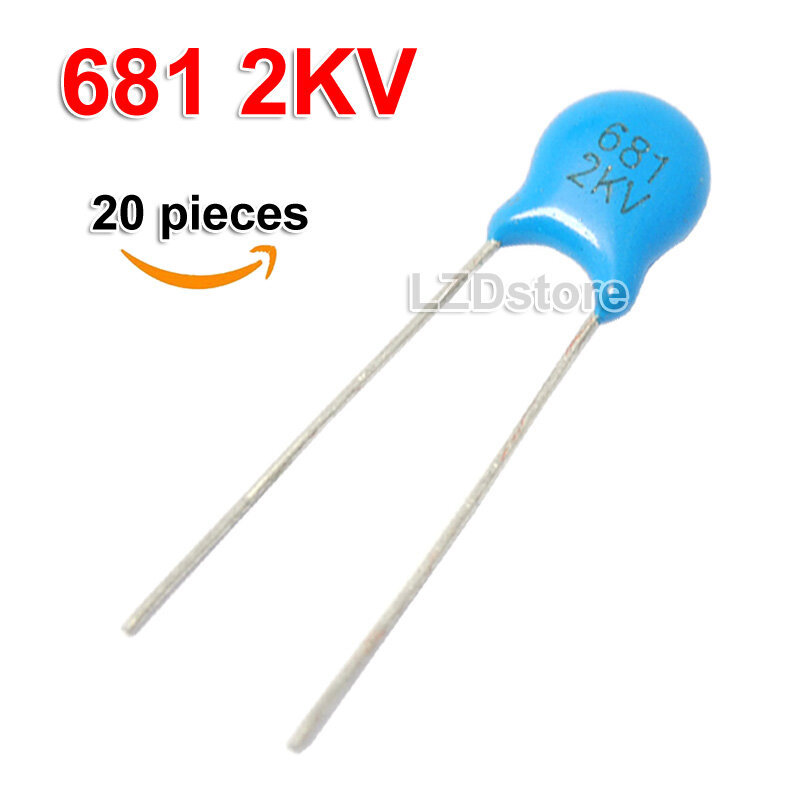 20 Chiếc Tụ Gốm Cao Áp 680pF 681 681K 470pF 471 471K 2KV 2000V