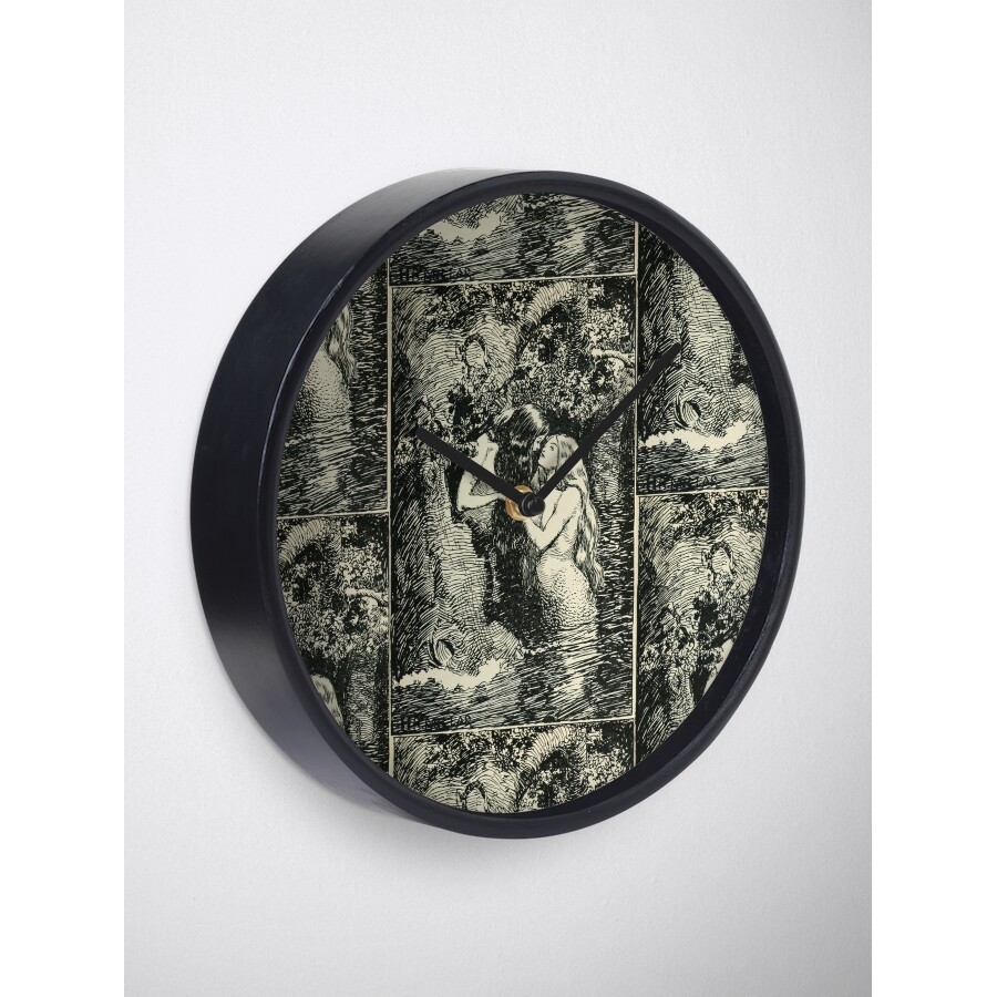 Đồng Hồ Decor - "The Nymph Caught The Dryad In Her Arms" By H.R. Millar (1904) Sapphic Vintage Print